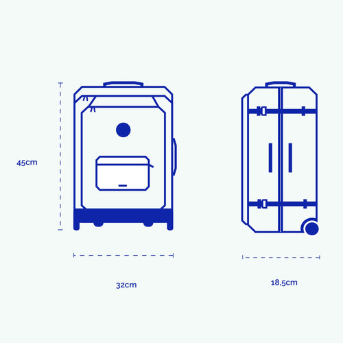 Valise souple 2 roues XS Cagliari - Cabaia -  - Cabaia