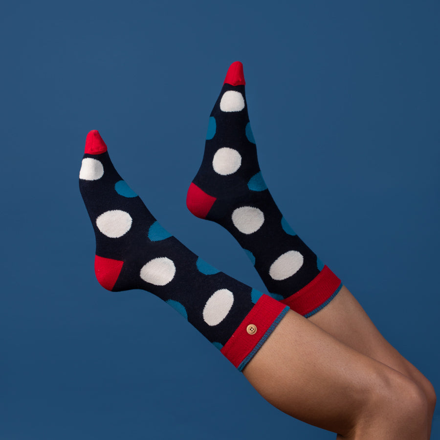 Chaussettes Claude & Rosalie - Navy - Cabaia - 