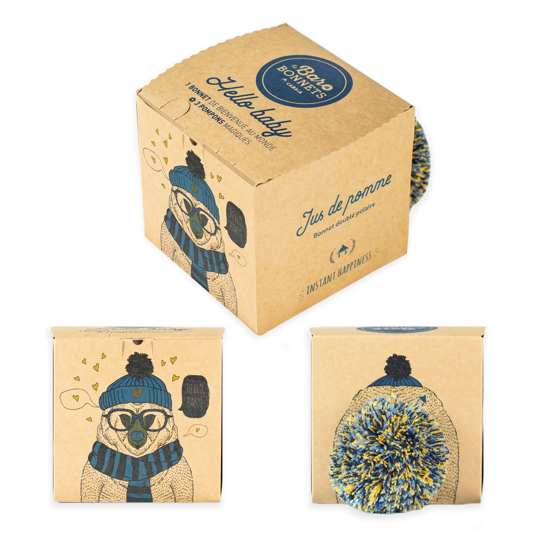Bonnet Jus de pomme Navy Bébé - Cabaia - 